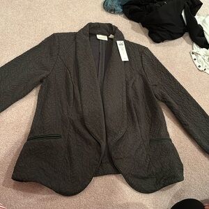 Grey drape front jacket